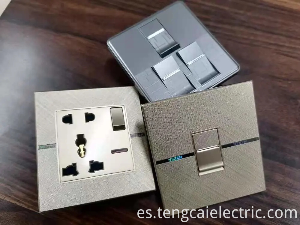 Toma de interruptor de luz de pared de Bangladesh 5 Pin